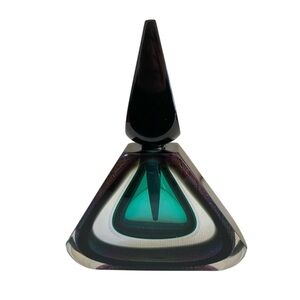 CORREIA ART GLASS PERFUME BOTTLE W/ STOPPER VINTAGE 1991, SIGNED